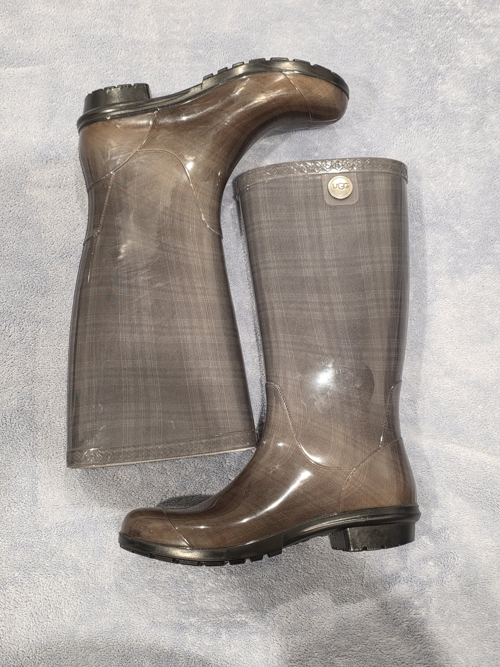 UGG Women's Tall Rain Boots in Gray Brown